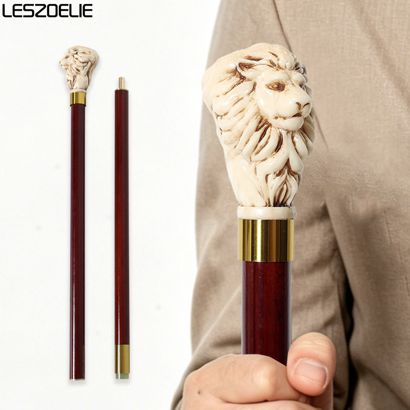 Men Accessories Elegant - Antique Resin Lion Head Walking Stick