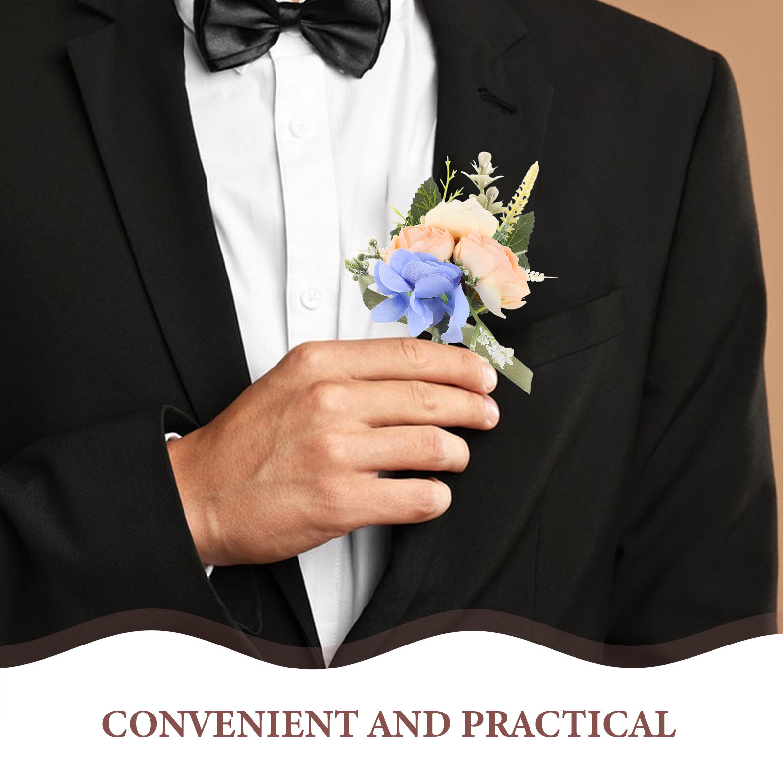 Wedding Boutonniere Artificial - Men Accessories Elegant 评论和价格