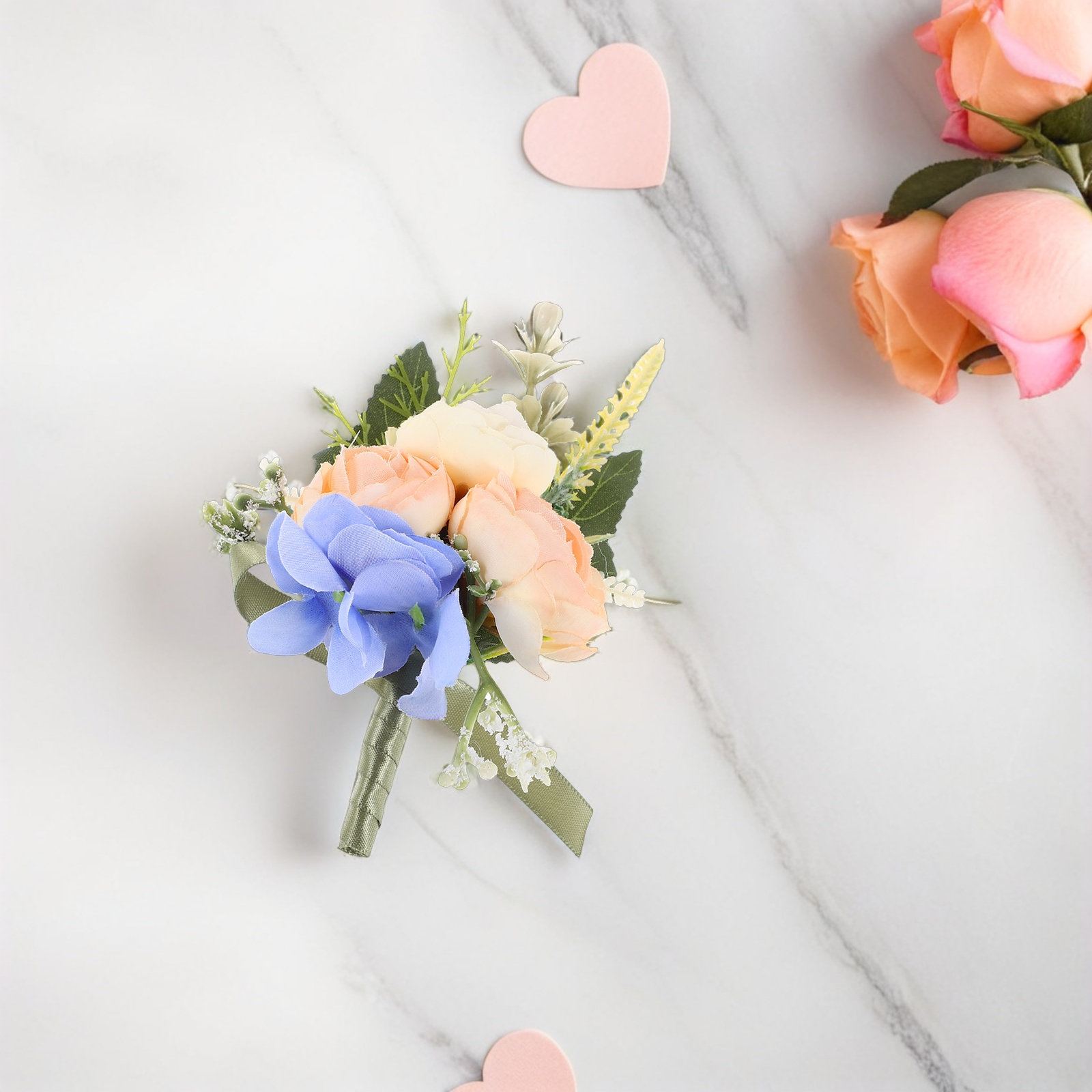 Wedding Boutonniere Artificial - Men Accessories Elegant 评论和价格