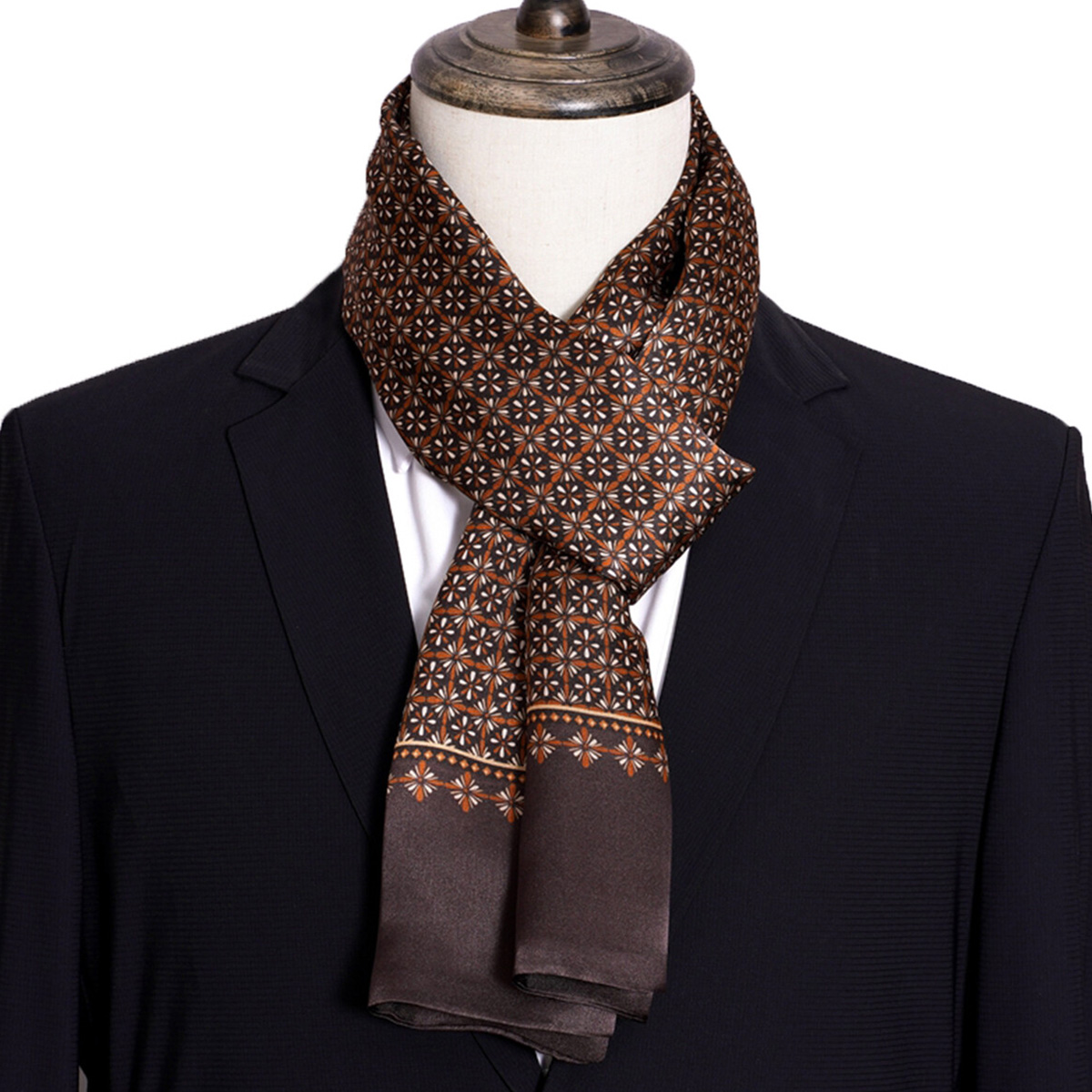 New Men's Stripe Silk Scarf Ho - Men Accessories For Travel 评论和价格