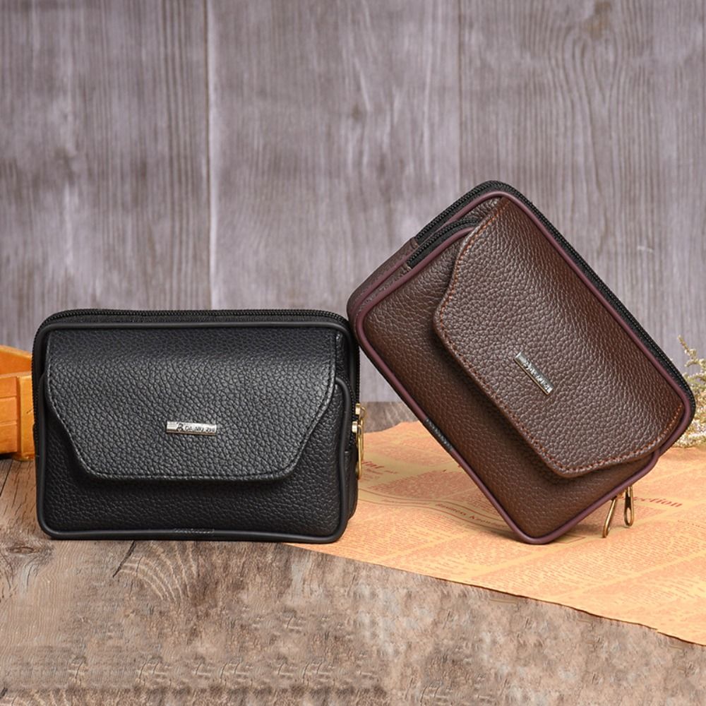 Casual PU Leather Men Waist Ba - Men Accessories For Travel 评论和价格