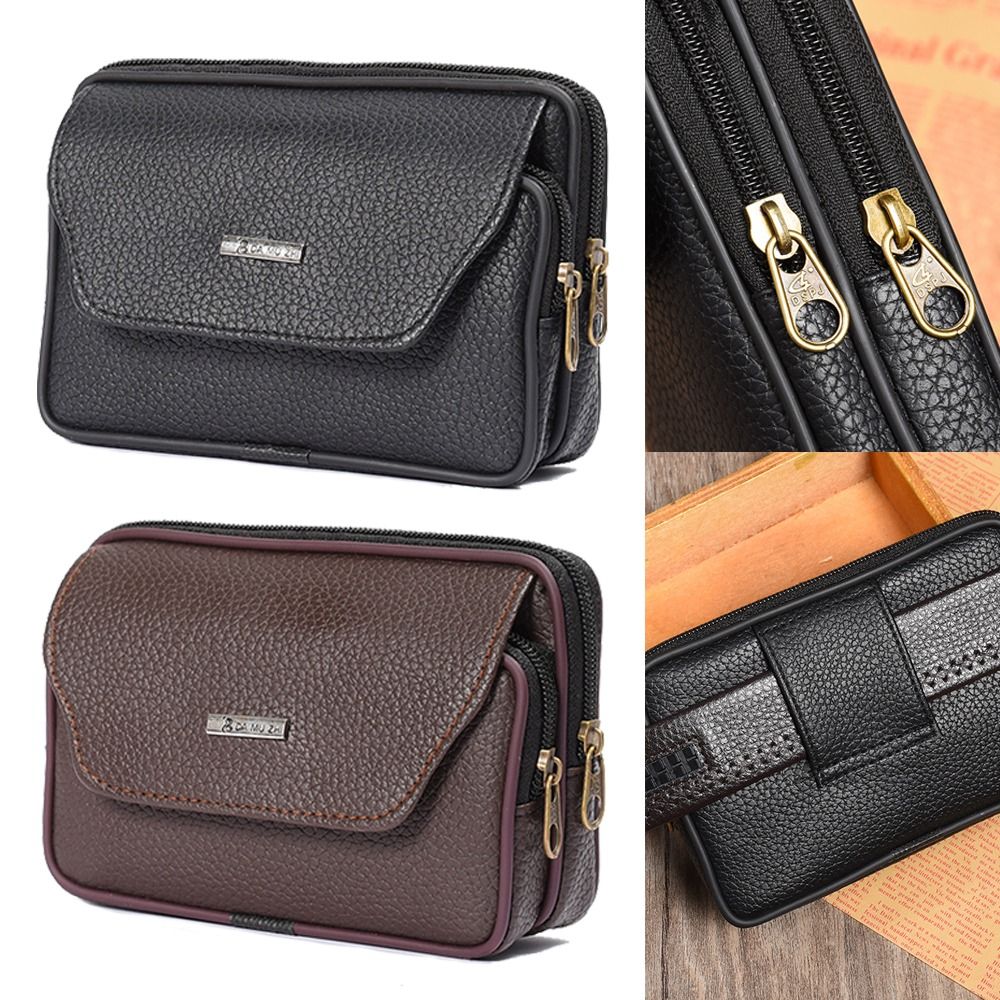 Casual PU Leather Men Waist Ba - Men Accessories For Travel 评论和价格