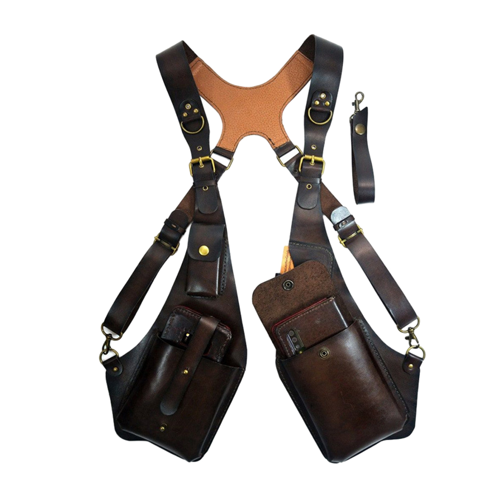 Retro Anti-Theft Leather Doubl - Men Accessories Box 评论和价格