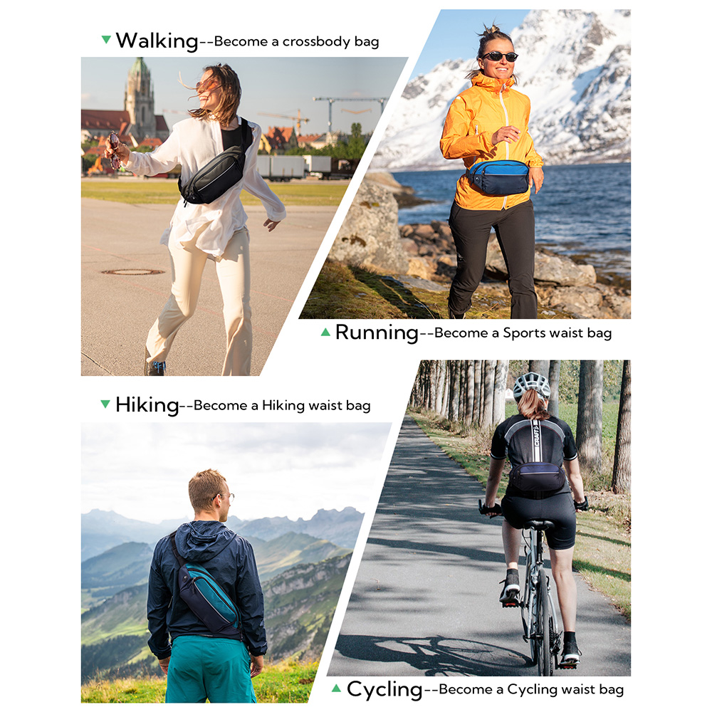 WATERFLY Fanny Pack Waist Bag  - Men Accessories For Travel 评论和价格